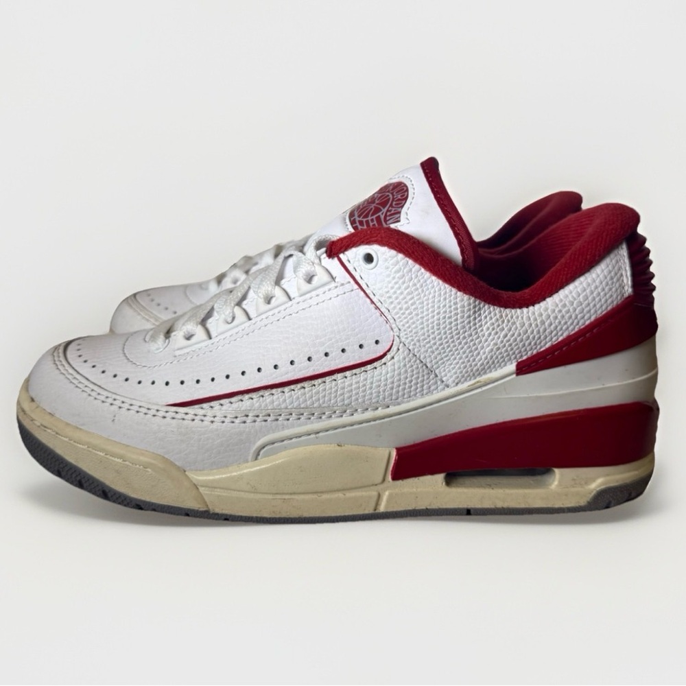 Nike Air Jordan 2/3 White Varsity Red FD0384-161 Gradeschool Size 5Y No Insoles